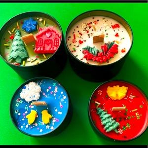 Christmas Gift Set Candles, Wooden Wicked Candles, Christmas Gifts, Candle Set